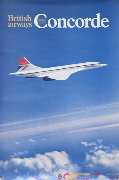 History: Concorde slashes Atlantic flight time in 1973 | Vintage Poster ...
